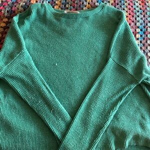 Zenana Outfitters Teal Crew Neck Sweater